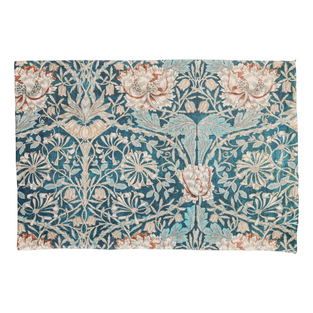 William Morris Honeysuckle pattern 1876 Pillowcase (Front-Left)