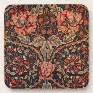 William Morris Honeysuckle Pattern Coaster