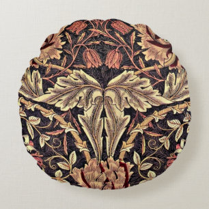 William Morris, Honeysuckle pattern, Round Pillow