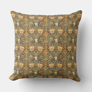 William Morris Honeysuckle Pattern Throw Pillow