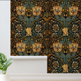 William Morris Honeysuckle Pattern Wallpaper