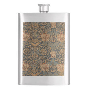 William Morris Honeysuckle Rich Wallpaper Hip Flask
