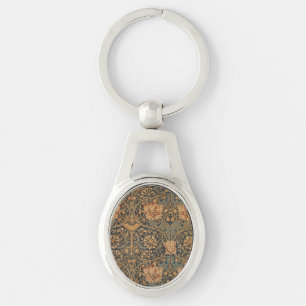 William Morris Honeysuckle Rich Wallpaper Keychain