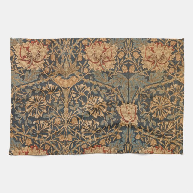 William Morris Honeysuckle Rich Wallpaper Kitchen Towel (Horizontal)