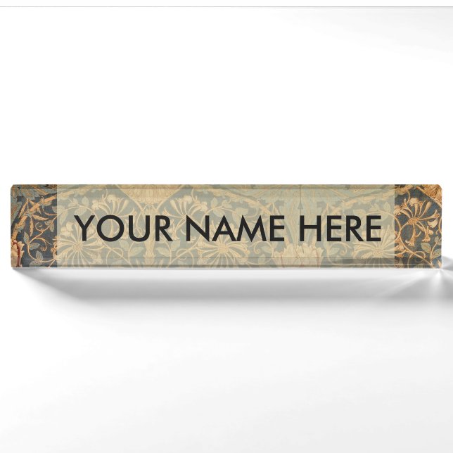 William Morris Honeysuckle Rich Wallpaper Nameplate (Front)