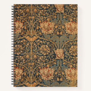 William Morris Honeysuckle Rich Wallpaper Notebook