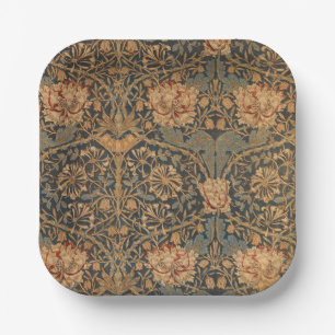 William Morris Honeysuckle Rich Wallpaper Paper Plate