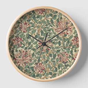 William Morris - Honeysuckle Roses & Leaves Clock