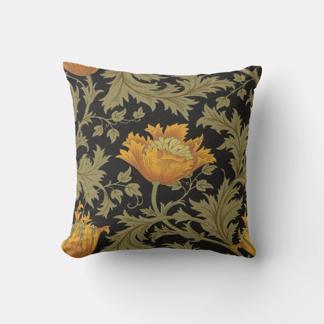 william morris honeysuckle throw pillow (Front)
