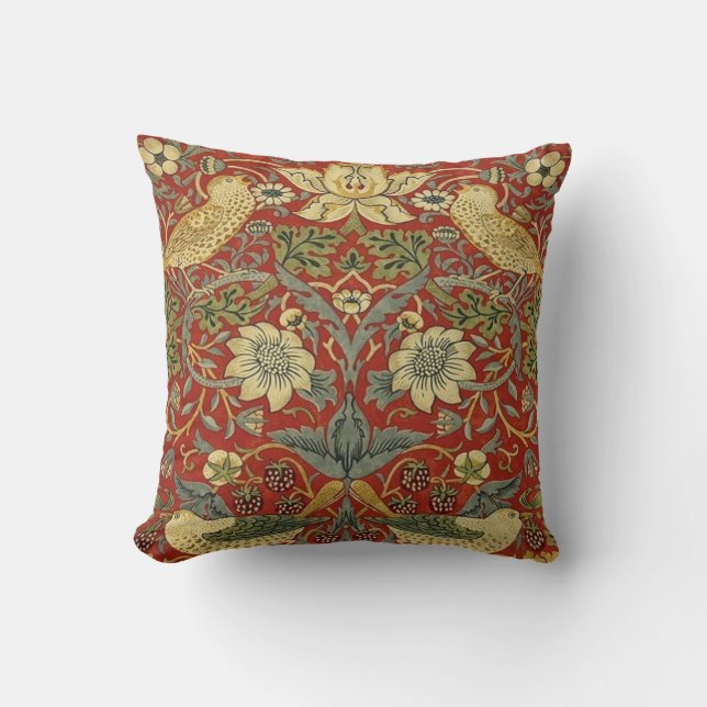 william morris honeysuckle throw pillow (Front)