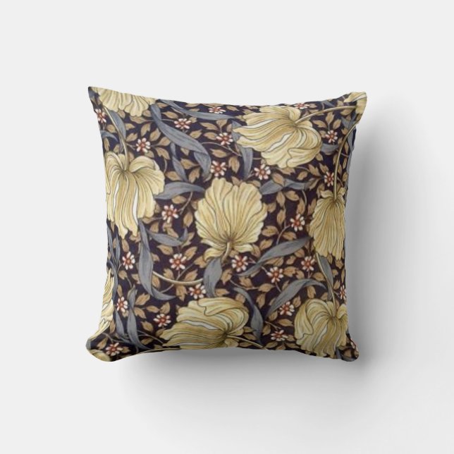 william morris honeysuckle throw pillow (Front)