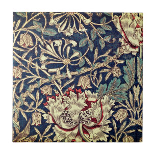 William Morris Honeysuckle Vintage Pastel Tile