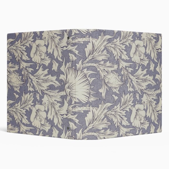 William Morris Horn Poppy Classic Floral Binder (Background)