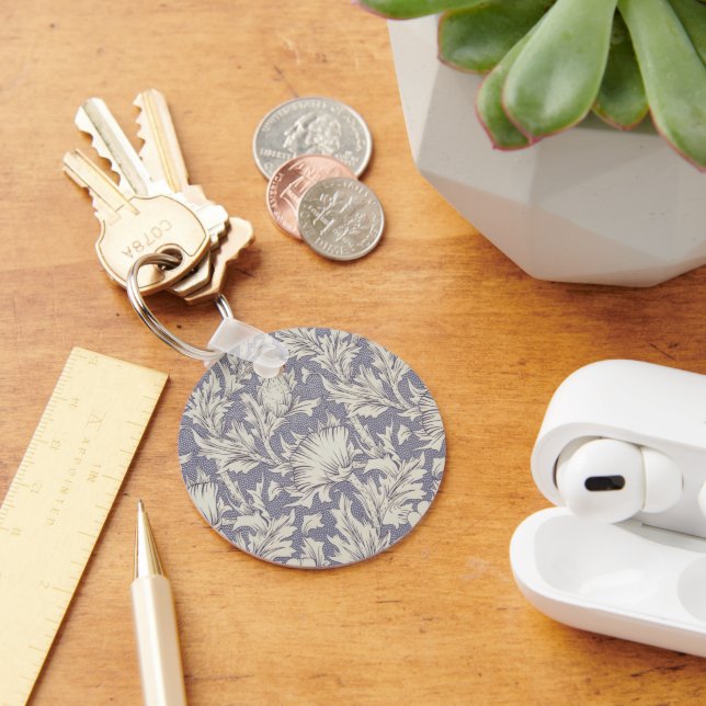 William Morris Horn Poppy Classic Floral Keychain (Desk)