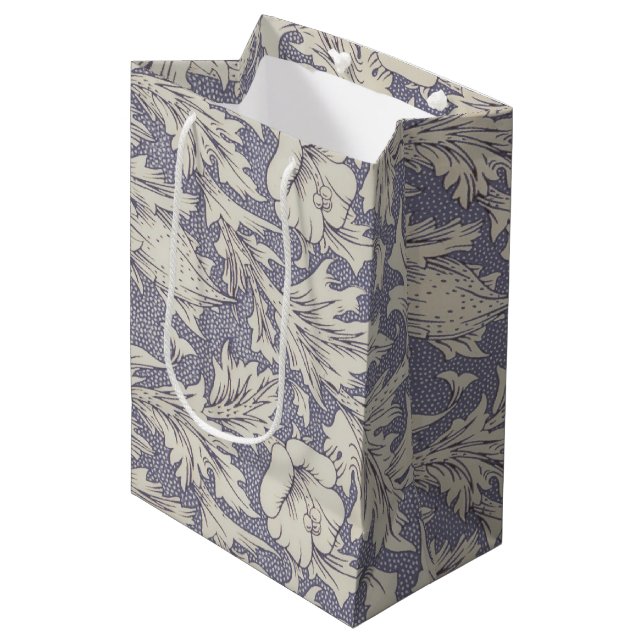 William Morris Horn Poppy Classic Floral Medium Gift Bag (Front Angled)
