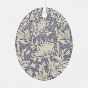William Morris Horn Poppy Wallpaper Print: Vintage Metal Ornament