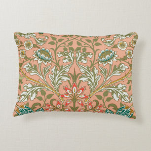 William Morris Hyacinth Flower Rose Art Accent Pillow