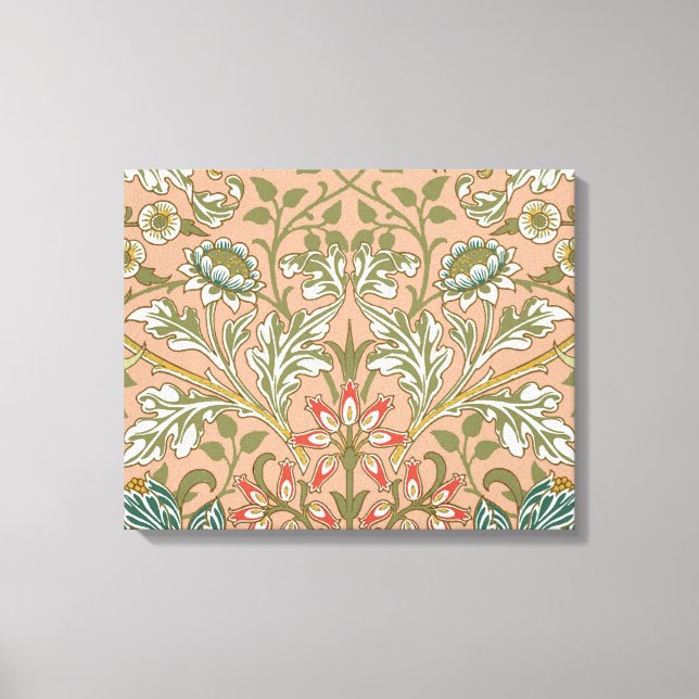 William Morris Hyacinth Flower Rose Art Canvas Print (Front)
