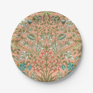 William Morris Hyacinth Flower Rose Art Paper Plate