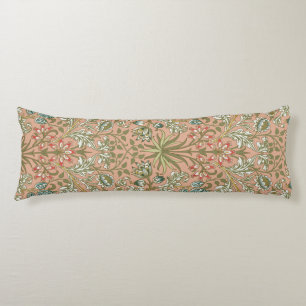 William Morris Hyacinth Pattern Dusty Rose Body Pillow