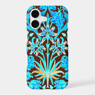 William Morris Hyacinth Print, Aqua and Brown
