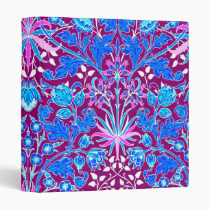 William Morris Hyacinth Print, Aqua and Purple Binder
