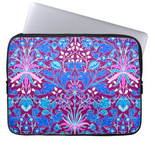 William Morris Hyacinth Print, Aqua and Purple Laptop Sleeve