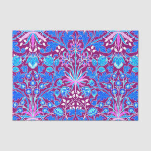 William Morris Hyacinth Print, Aqua and Purple Tissue Paper