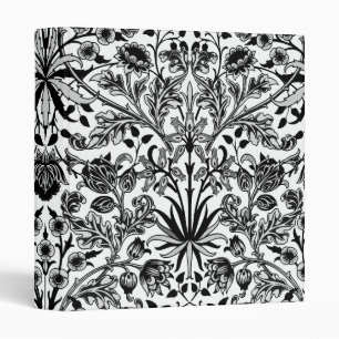 William Morris Hyacinth Print, Black, White & Grey Binder