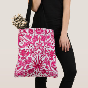 William Morris Hyacinth Print, Burgundy and Pink Tote Bag