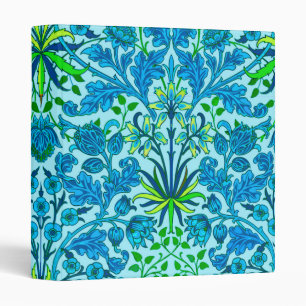 William Morris Hyacinth Print, Cerulean Blue Binder