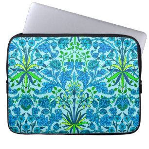William Morris Hyacinth Print, Cerulean Blue Laptop Sleeve