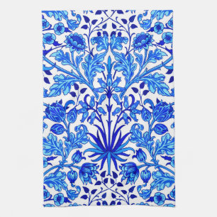 William Morris Hyacinth Print, Cobalt Blue & White Kitchen Towel
