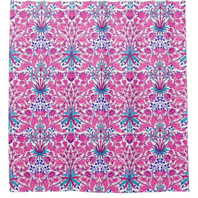 William Morris Hyacinth Print, Fuchsia Pink (Front)
