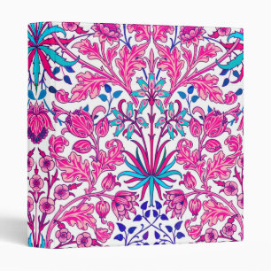 William Morris Hyacinth Print, Fuchsia Pink Binder