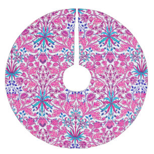William Morris Hyacinth Print, Fuchsia Pink Brushed Polyester Tree Skirt