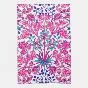 William Morris Hyacinth Print, Fuchsia Pink Kitchen Towel