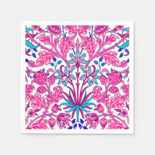 William Morris Hyacinth Print, Fuchsia Pink Napkin