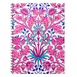 William Morris Hyacinth Print, Fuchsia Pink Notebook