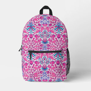 William Morris Hyacinth Print, Fuchsia Pink Printed Backpack