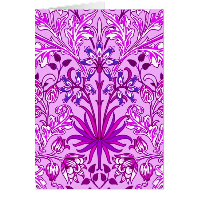 William Morris Hyacinth Print, Lavender and Violet (Front)