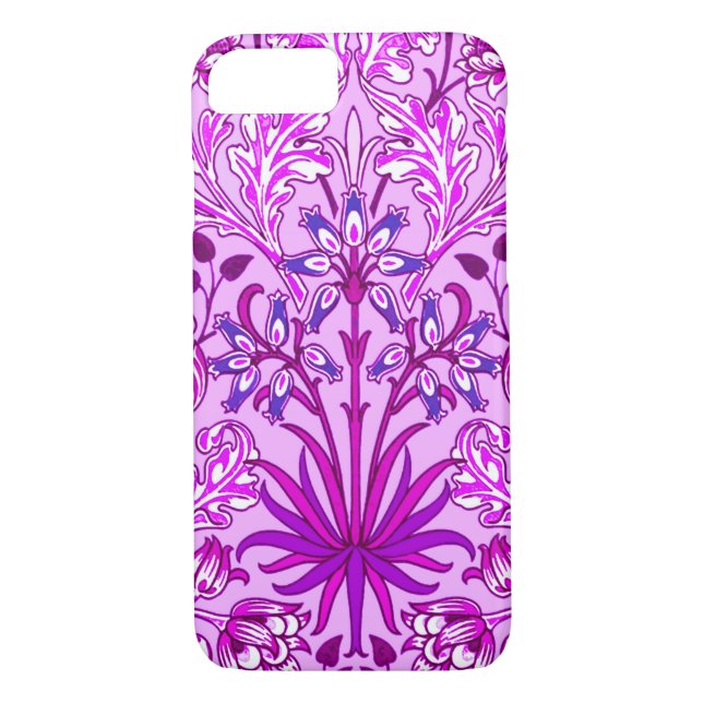 William Morris Hyacinth Print, Lavender and Violet Case-Mate iPhone Case (Back)