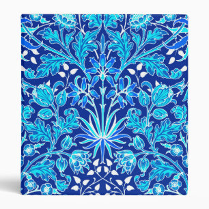 William Morris Hyacinth Print, Navy & Cobalt Blue Binder
