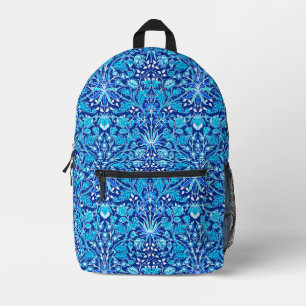 William Morris Hyacinth Print, Navy & Cobalt Blue Printed Backpack
