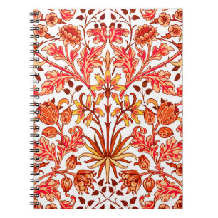 William Morris Hyacinth Print, Orange and Rust Notebook