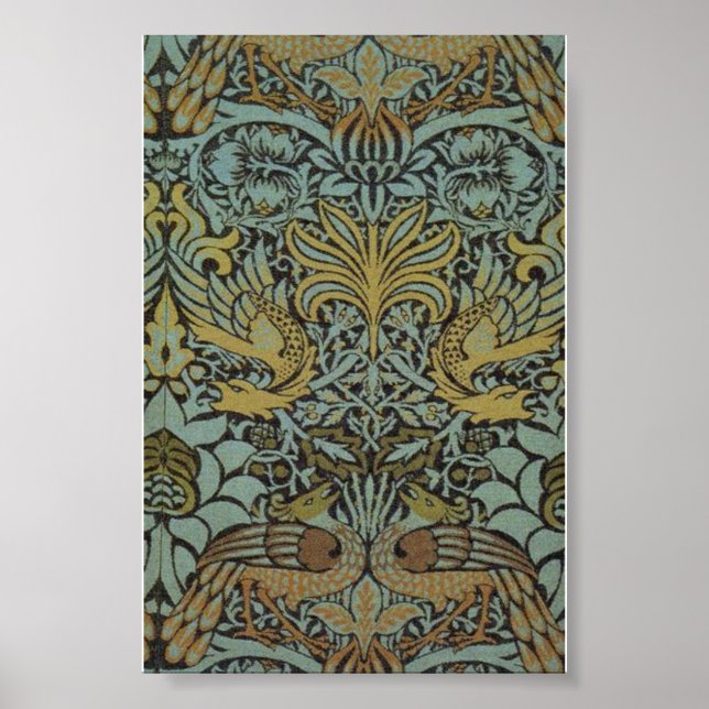William Morris, Impression Paon et Dragon (Devant)