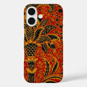William Morris India Red Floral iPhone 16 Case