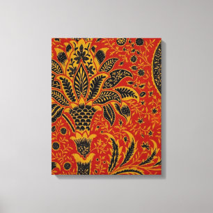 William Morris India Red Floral Vintage Classic Canvas Print