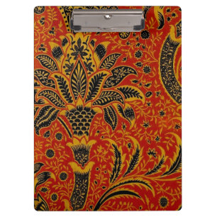 William Morris India Red Floral Vintage Classic Clipboard