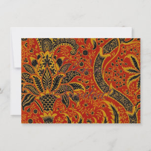 William Morris India Red Floral Vintage Classic Invitation